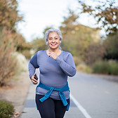 Woman Running Outdoors