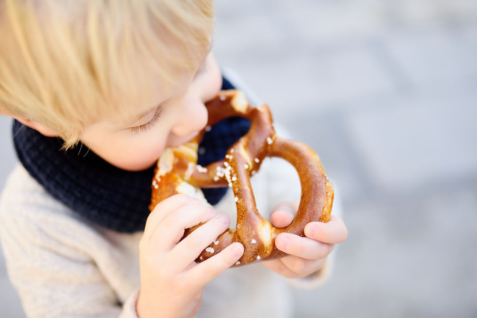 Child Eating Pretzel