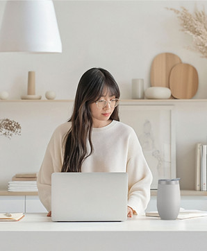 Woman Working Desk