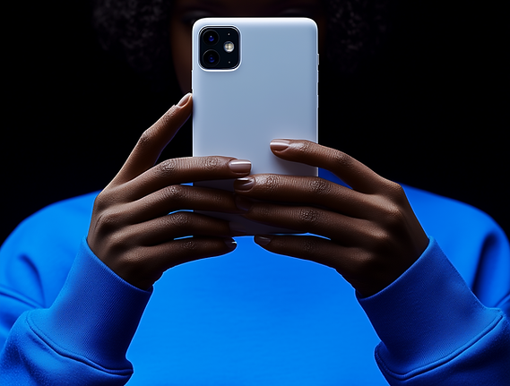 Femme utilisant un smartphone