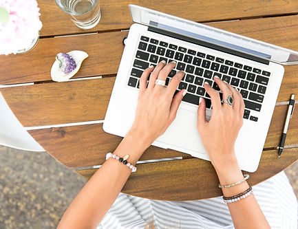 Typing on a Laptop