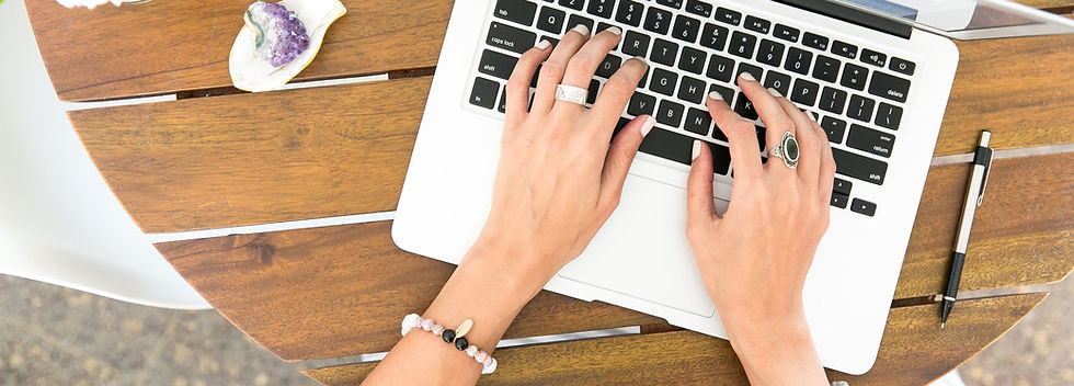 Typing on a Laptop