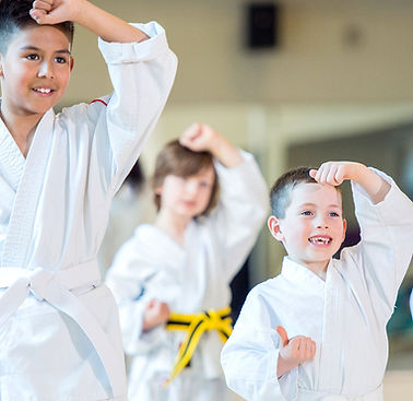 Children Practicing Karate