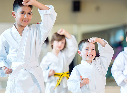 Children Practicing Karate