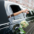 Moment im Hochzeitsauto
