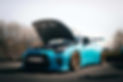 Blue sports car