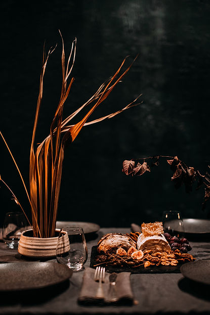 Dark Theme Dinner Table