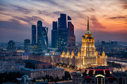 View of the night city