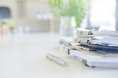 Picture of files on desk