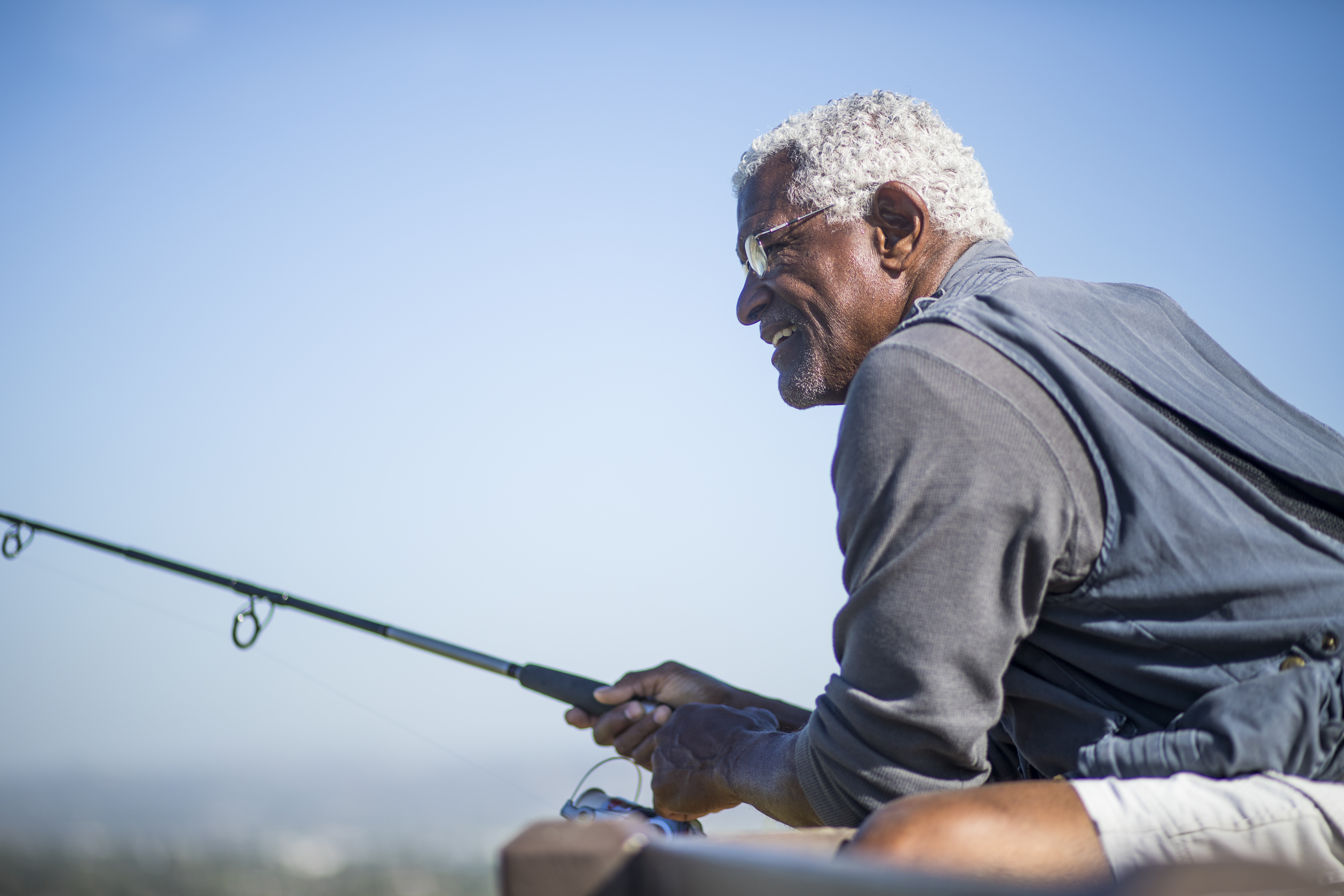 Man Fishing Outdoors
