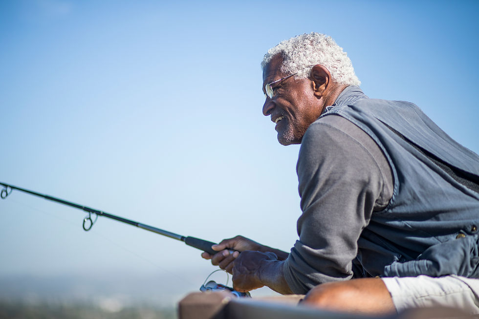 Man Fishing Outdoors