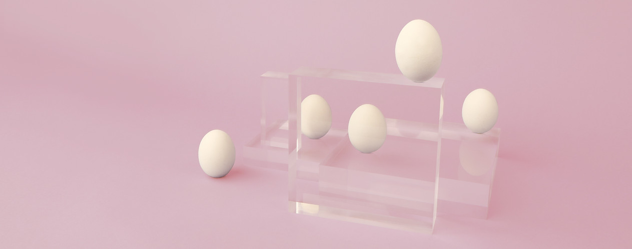 White Eggs Display