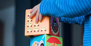 Kid Piling Blocks