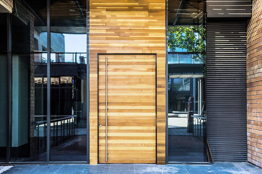 Wooden Door to Office Building