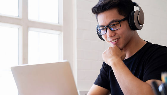 Jogador com fones de ouvido