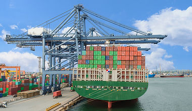 Cargo Ship at the Port