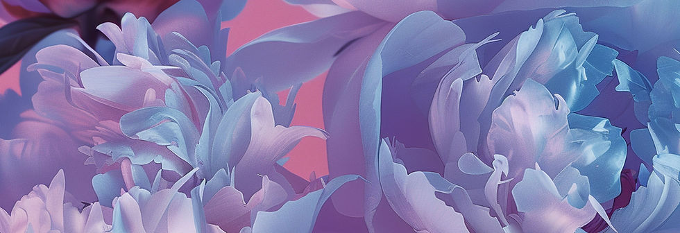 Fleurs roses et bleues