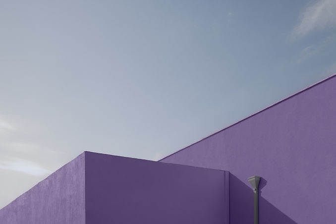 Purple Building Exterior
