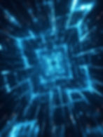 Abstrakter digitaler Tunnel aus leuchtenden Linien und Datenströmen zeigt futuristische software Entwicklung.