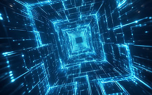 Futuristic Digital Tunnel