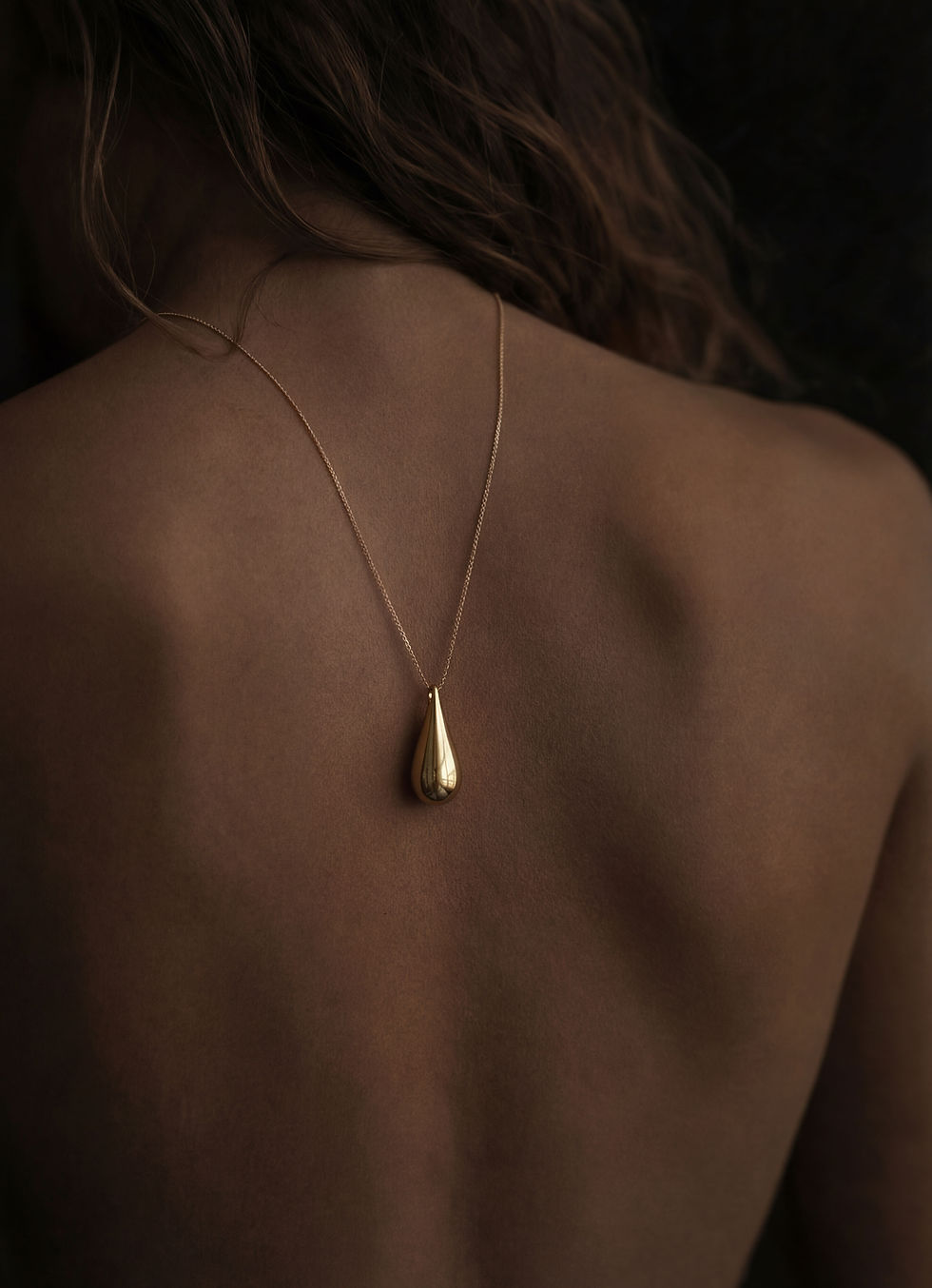 Golden Teardrop Pendant