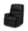 Black leather recliner armchair