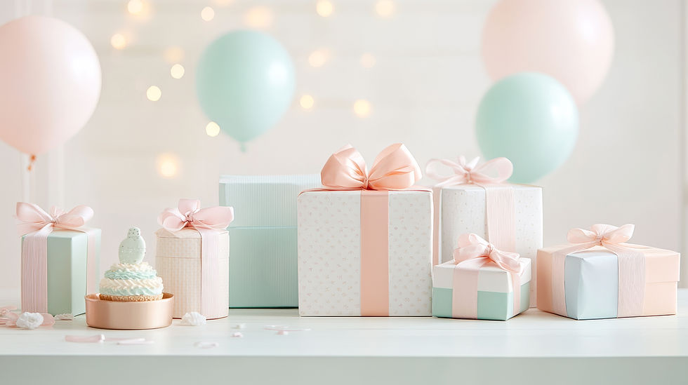 Composizione regalo pastello
