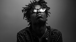 Man in Sunglasses Looking Up