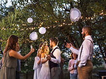 Outdoor wedding celebration