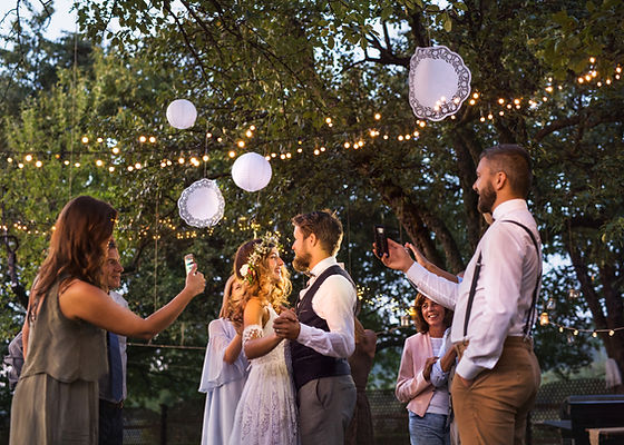 Outdoor wedding celebration