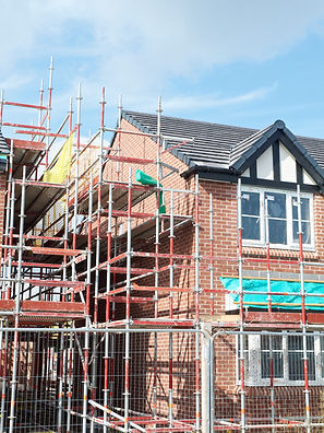Residential houses under construction UK