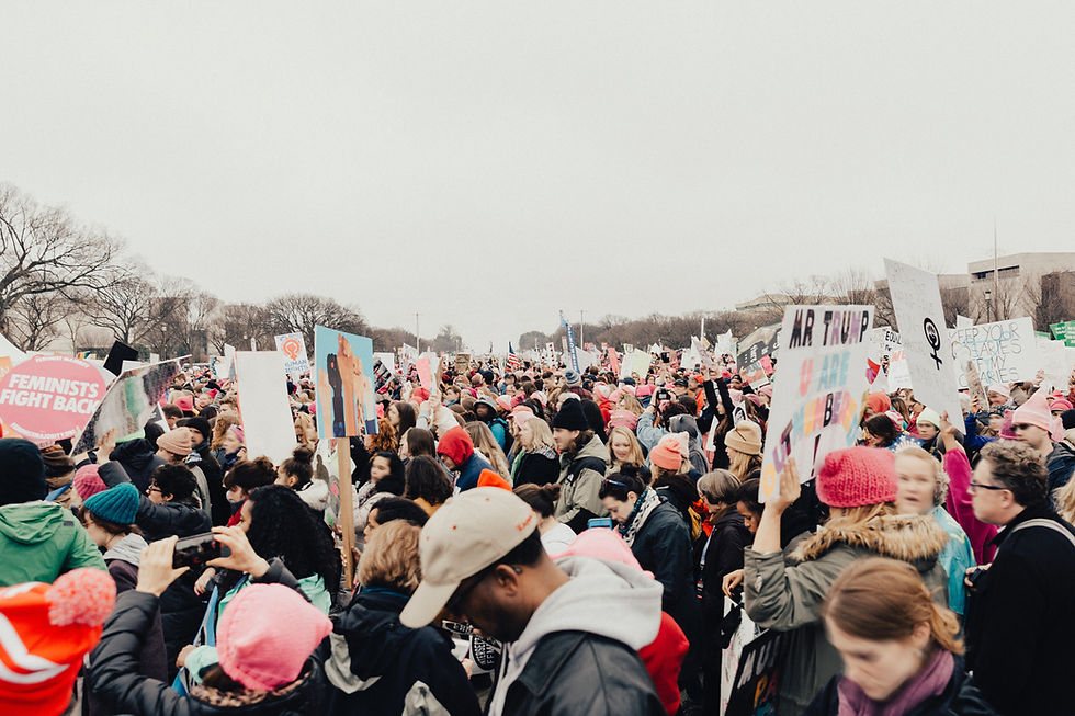 Protest Crowd Gathering