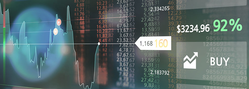 Gráficos comerciales en el monitor de la computadora