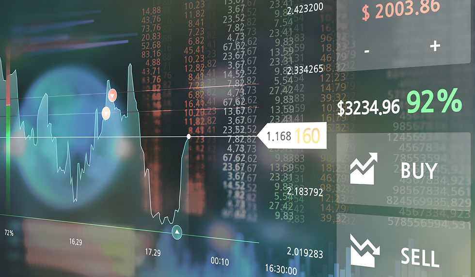 Bilgisayar Monitöründe Ticaret Grafikleri