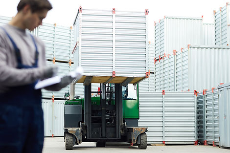 Forklift Moving Container