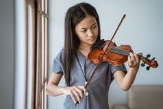 Playing a Violin