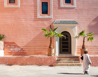 Pink Building Exterior