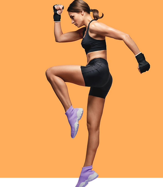 Woman Jumping in Exercise