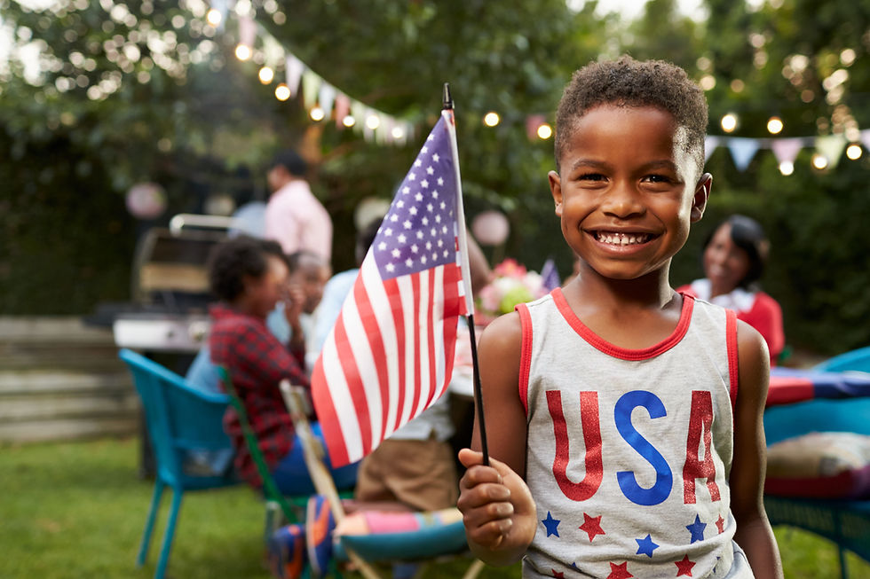 Child Holding Flag