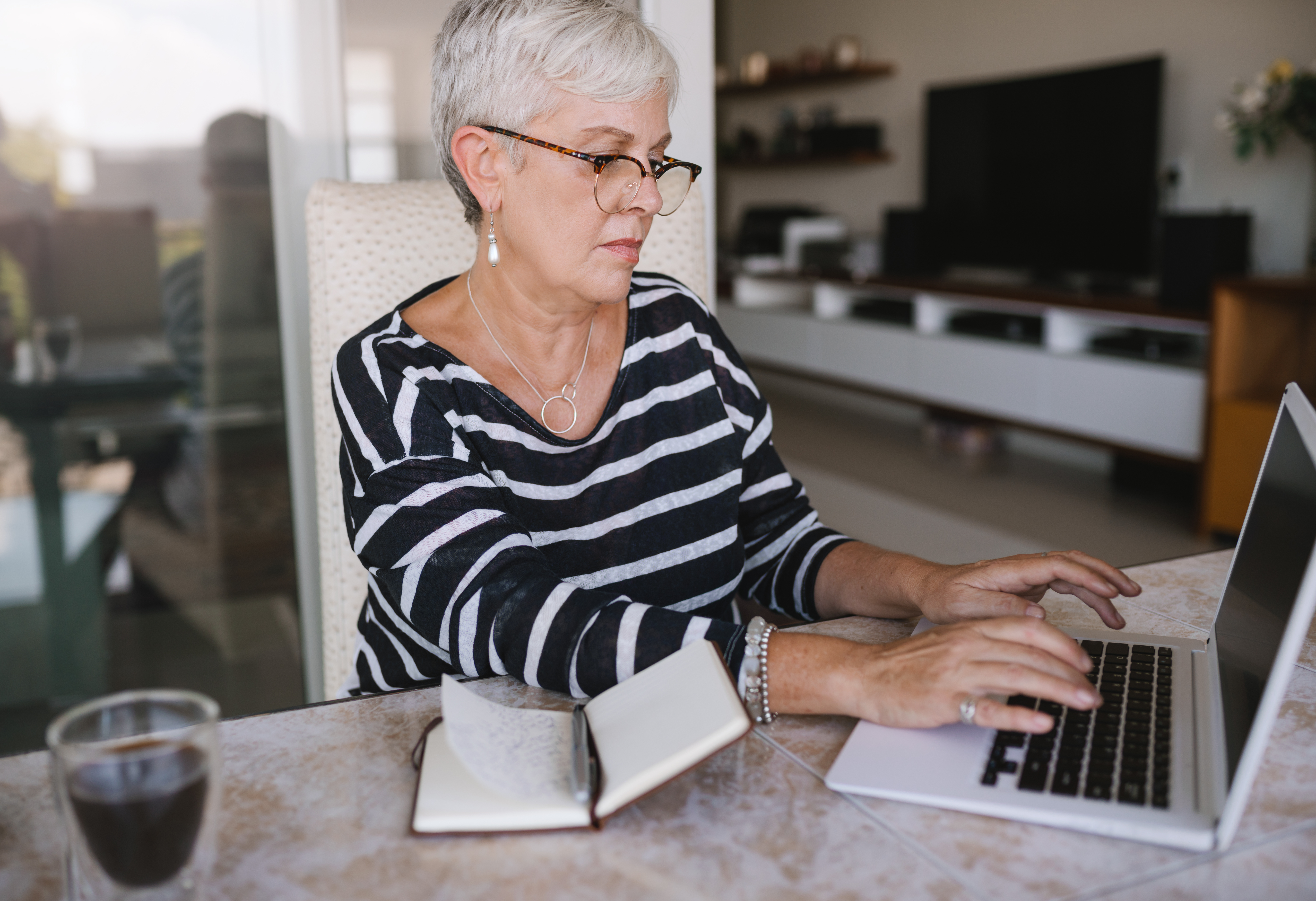 Woman Using Laptop