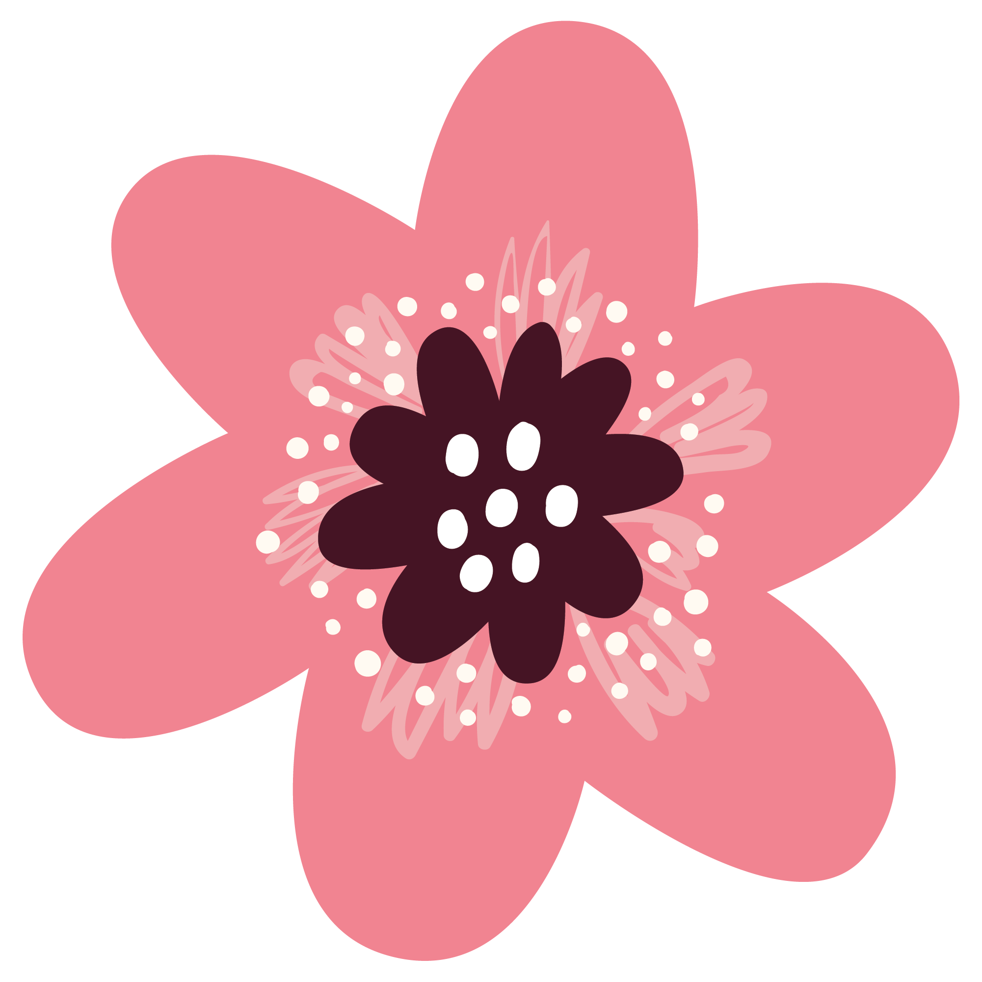 Pink Floral Illustration