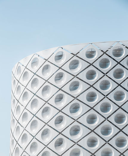 Circles on White Facade