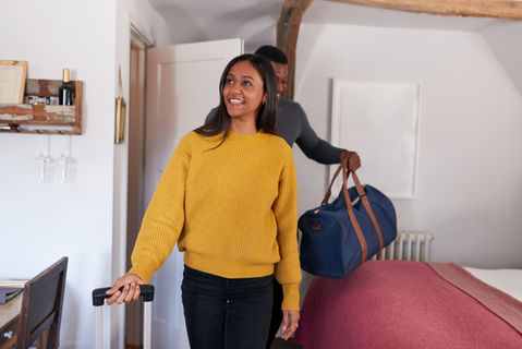 Entering Hotel Room
