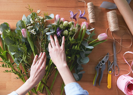 Table de composition florale