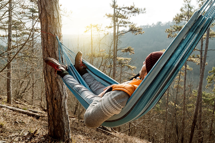 Relaxing In Hammock