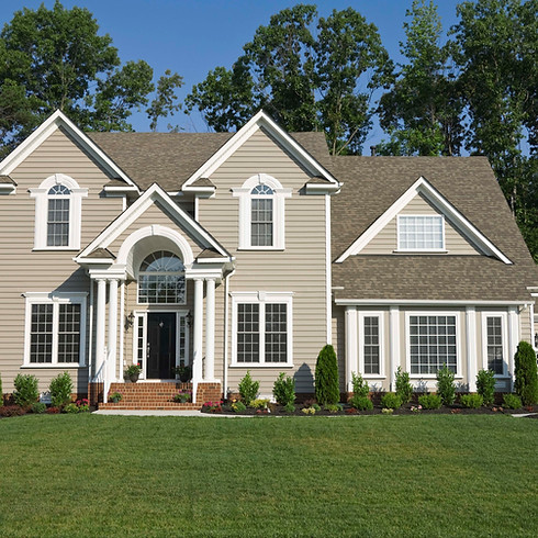 Exterior of house in suburbs