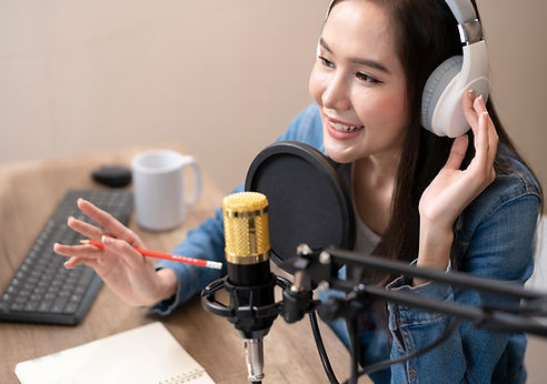 Female radio DJ