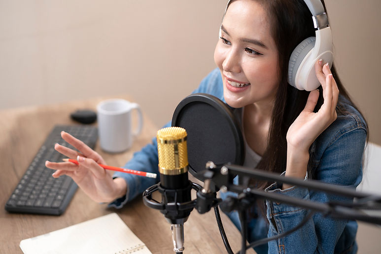 Female radio DJ