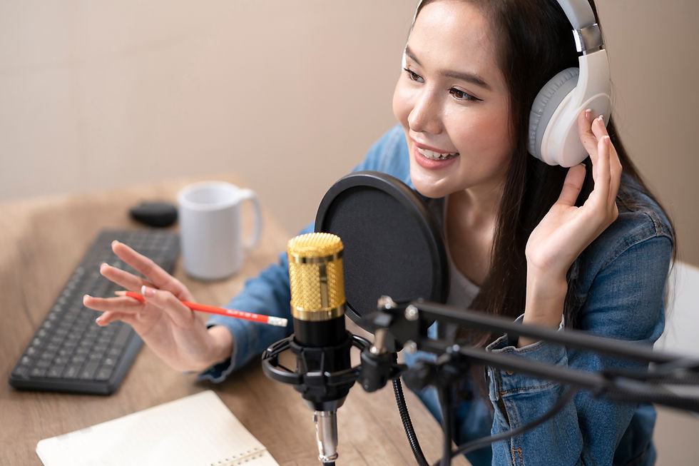 Female radio DJ