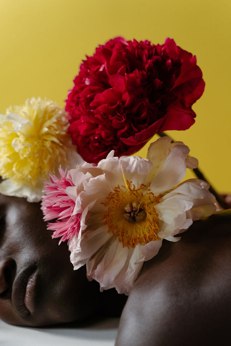 Flower-Adorned Portrait